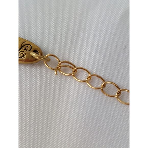 Plunder Design Gold Tone Faux Pearl Bead Dangle & Charm Necklace Statement Piece - Picture 5 of 7